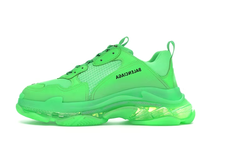 Triple S Neon Green Clear Sole