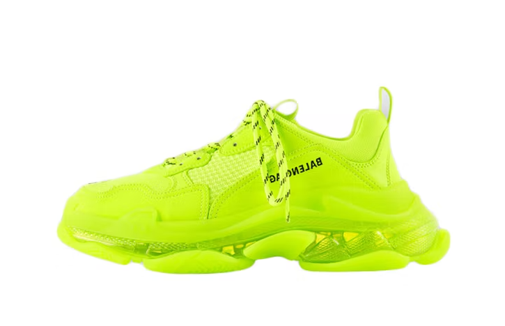 Triple S Clear Sole Fluo Yellow