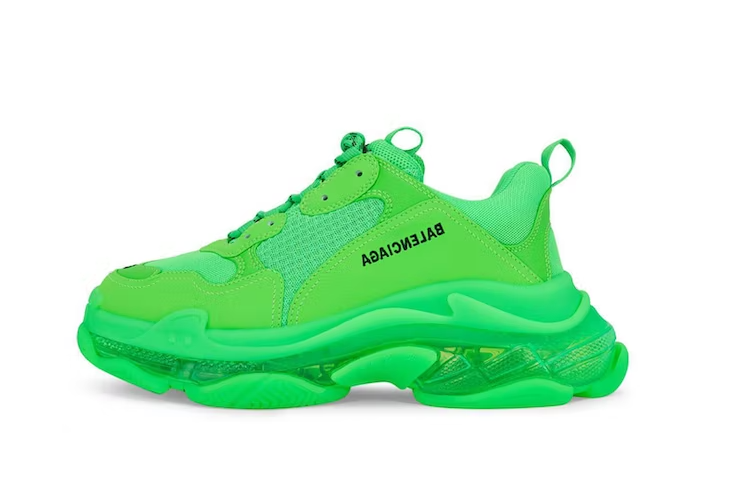 Triple S Clear Sole Fluo Green